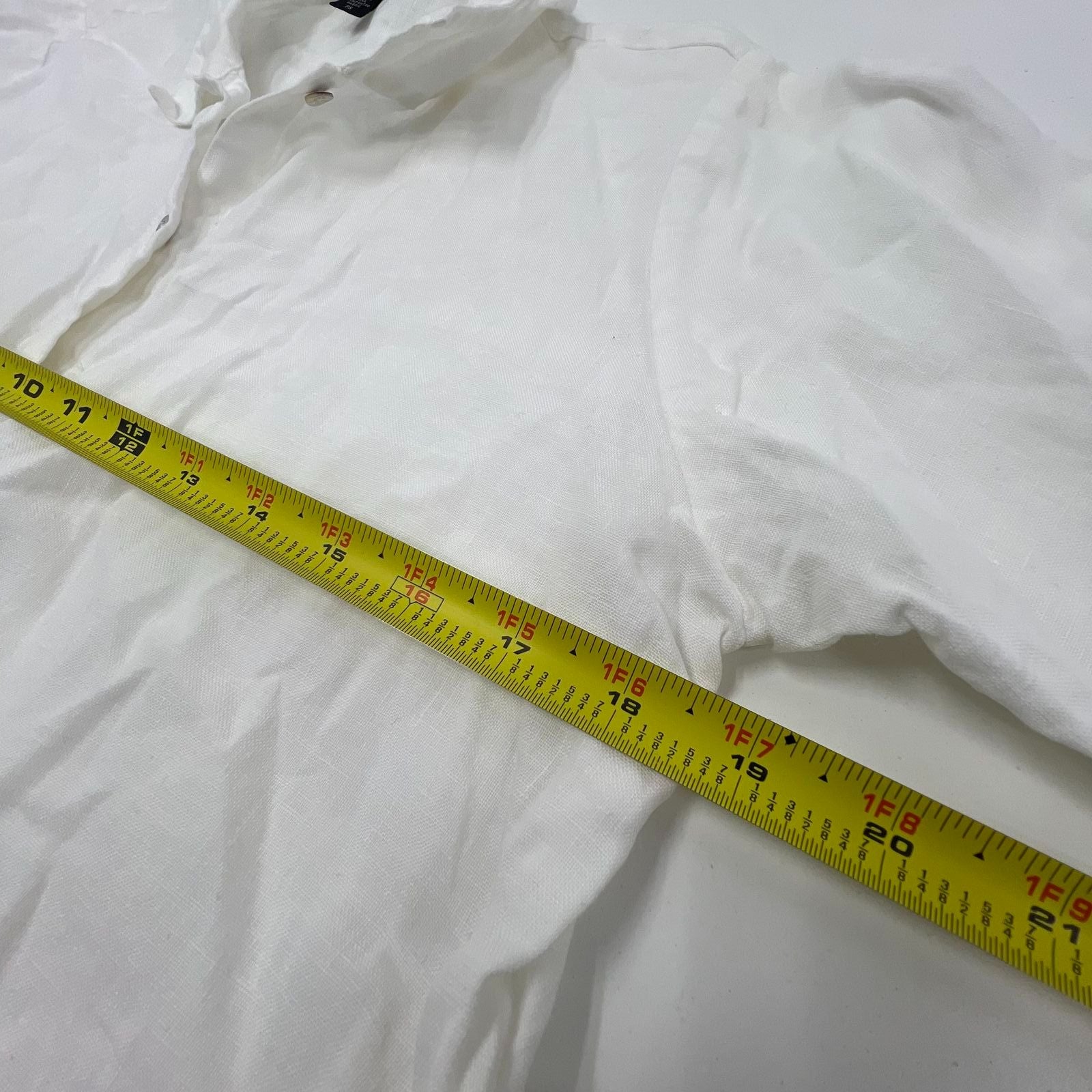 Eileen Fischer White Linen Button Up Women's Petite Small