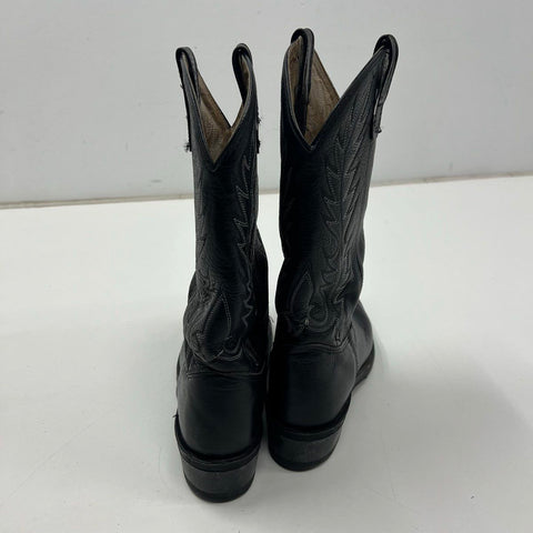 Double H Work Western 3267 Black Leather Cowboy Boots Men's Size 9.5 2E