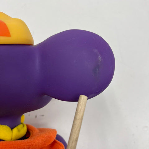 Vintage 1996 Bananas in Pajamas Rat in a Hat Purple Figure Doll Toy ABC TV