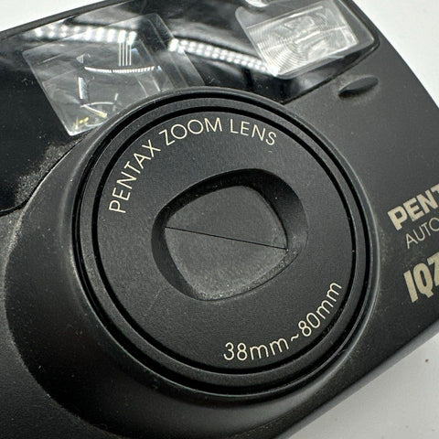 Vintage Pentax IQZoom 80-E 35mm Point & Shoot Film Camera 38-80mm Tested Works