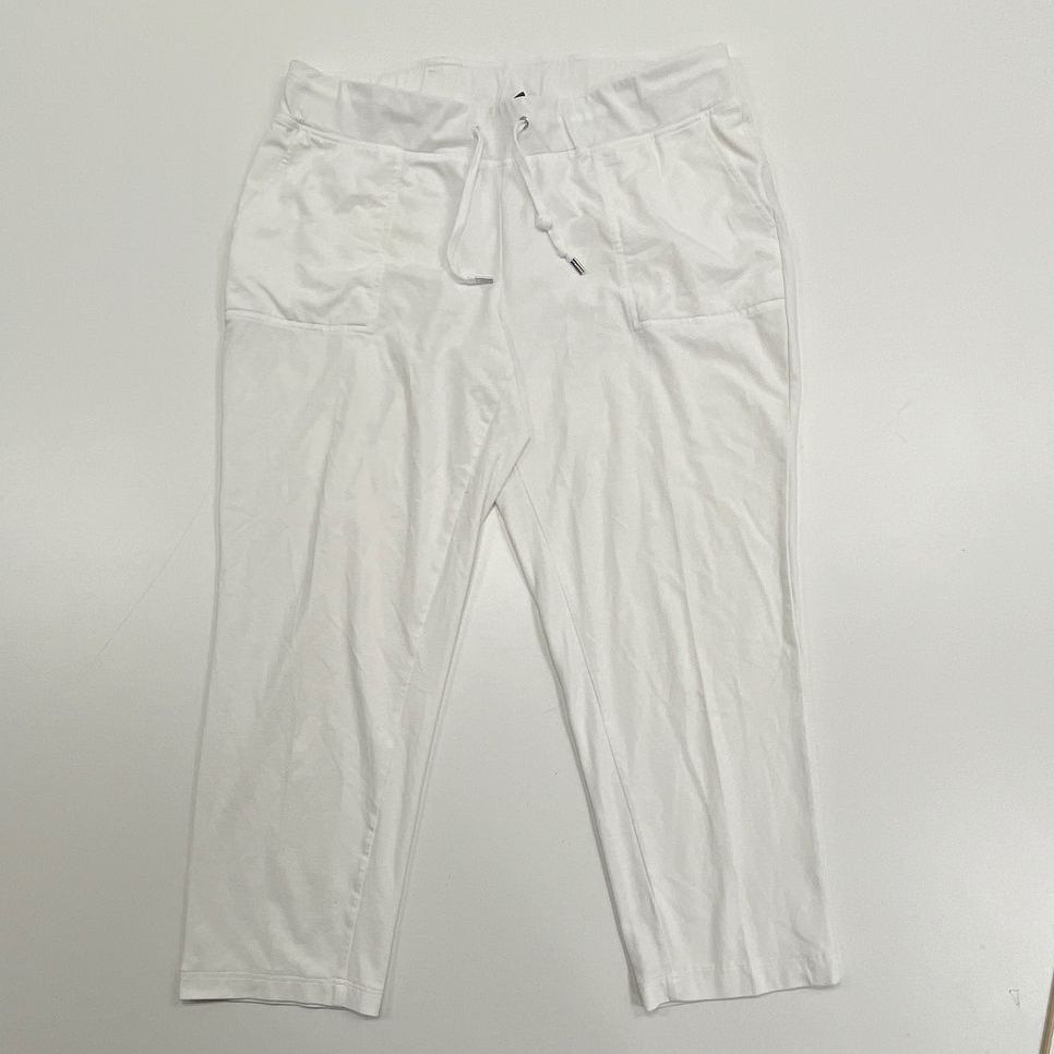 Women's L-RL Ralph Lauren Active White Capri Casual Pants - Size Large