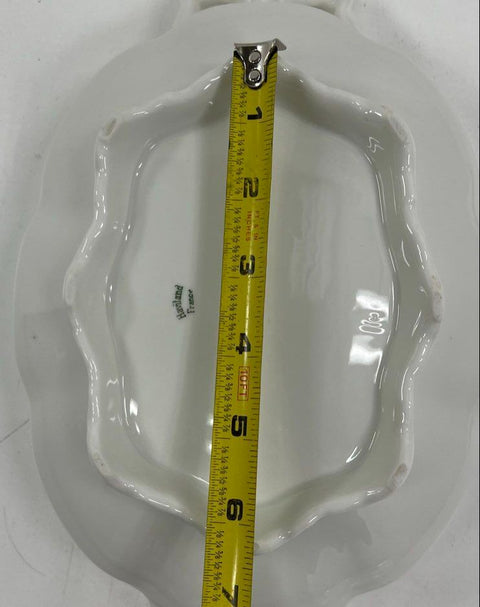 Vintage Haviland France Bow Knot Lidded Casserole Dish Covered Vegetable Bowl