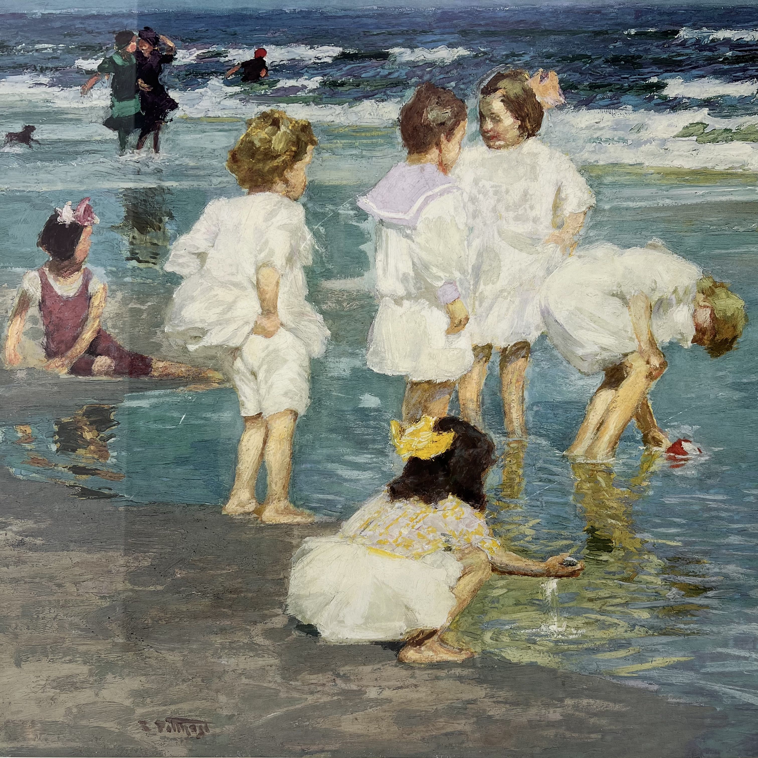 VTG The Art Institute of Chicago Exhibit Poster A Holiday by Potthast Framed