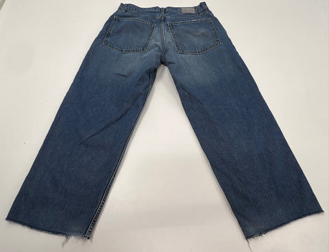 Vintage 90s Levi's SilverTab Men's Blue Baggy Cut Off Denim Jeans Sz 33x30