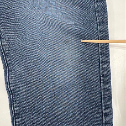 Unbranded Men's Blue Wash Faded Denim Jeans Straight Leg Embroidered Sz 40
