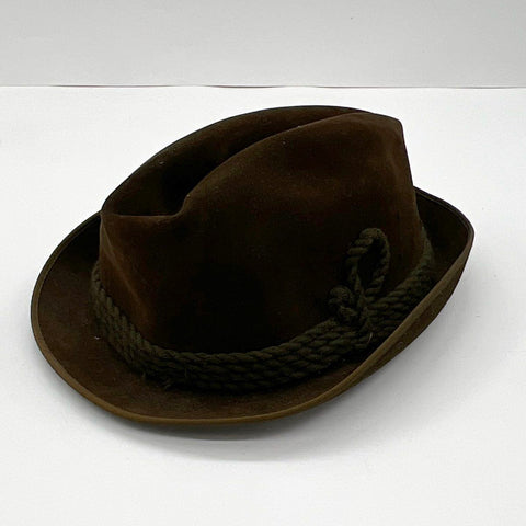 Vintage Oberlauder Antilope Brown Tyrolean Alpine Fedora Hat Sz 7