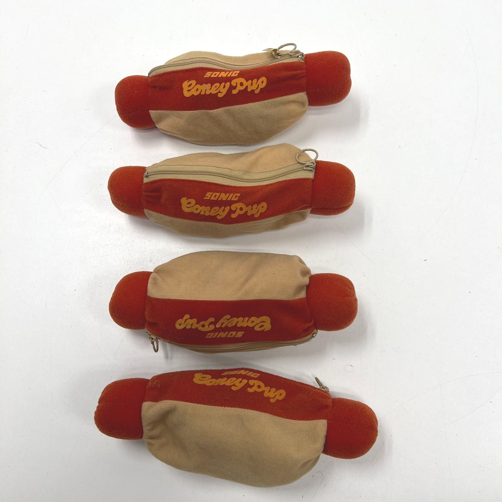 Vintage 1987 Sonic Drive-In Coney Pup Plush Toy Lot of 4 Nankung Promotions