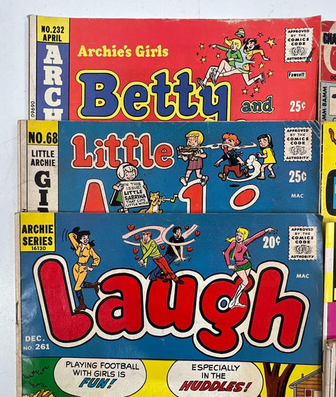 Vintage 70s Comic Book Lot of 13 Archie Little Lulu Pebbles Gold Key Dell