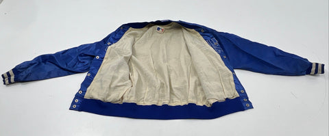 Vintage 80s Kansas City Royals MLB Satin Bomber Jacket Snap Front Sz L