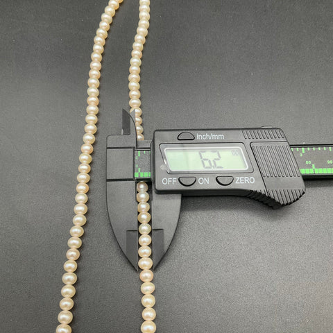 Stauer 6mm Cultured Pearl Necklace Creamy White 18-20" Adjustable Length