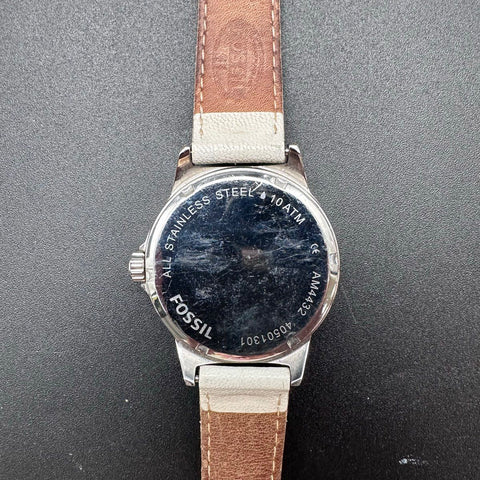 Lot of 3 Fossil Wristwatches Vintage & Modern Leather Straps AM4432 SC-5444