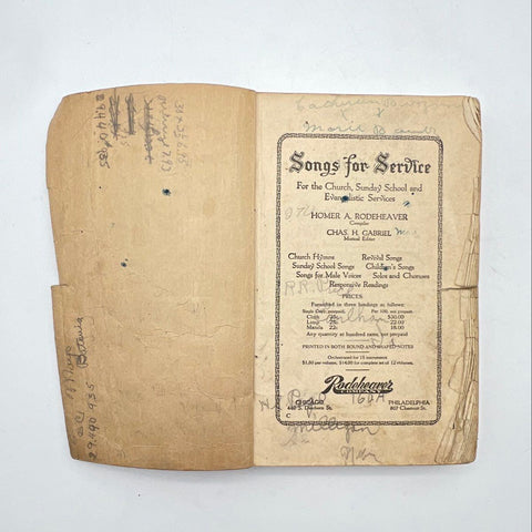 Antique Religious Hymnal Lot 3 Gospel Herald Songs for Service Revival Hymns