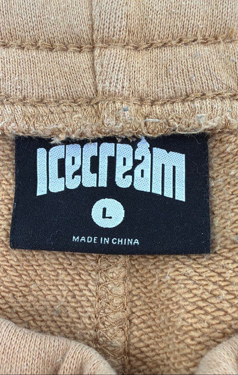 Ice Cream Men's Tan Stacked Logo Graphic Joggers Sweatpants Sz L