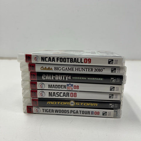 Call of Duty 4 MotorStorm NCAA Football 09 7 Game Lot Sony PlayStation 3 PS3