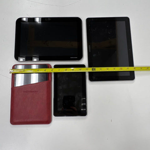 Samsung Toshiba Kindle NuVision Tablet Lot 4 Piece Untested For Parts Only