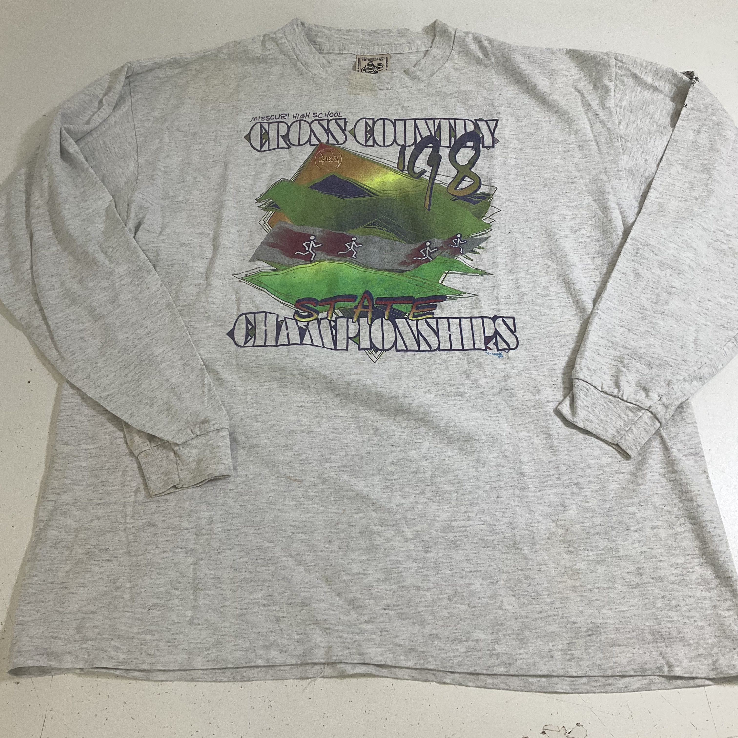 Vintage 90s Absolute Quality Missouri Cross Country Shirt Mens XL Made in USA