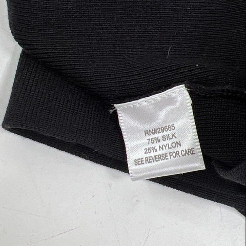 Pendleton Women's NWT Black Silk Blend Beaded Knit Cardigan Sweater Petite L