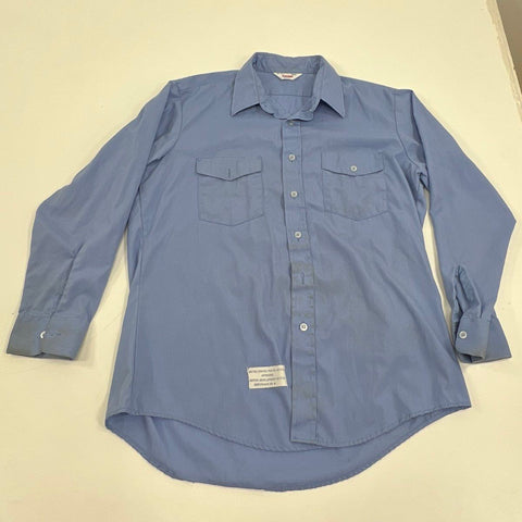 Vintage 80s USPS Postal Service Unitog Work Shirt Union Made USA Sz 16.5