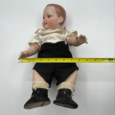 Vintage K & H Porcelain Boy Doll Sailor Outfit 17 Inch Parts Repair Shards