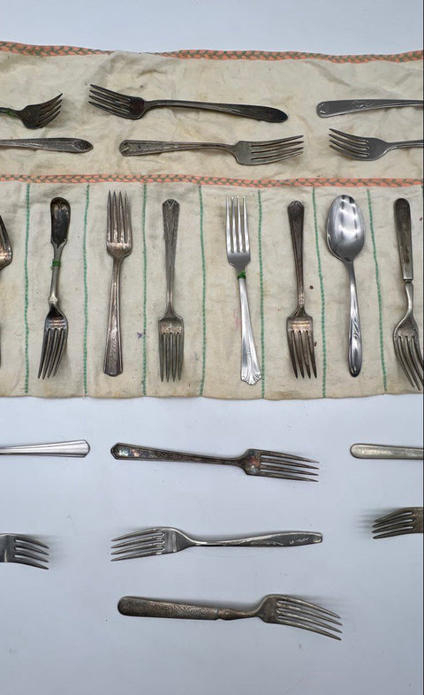 Assorted Flatware Lot Rogers Oneida International Silver Plate Stainless 24pc
