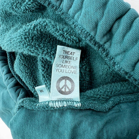 Madhappy Men's Dark Teal Cotton Fleece Joggers Sweatpants Made in USA Size M