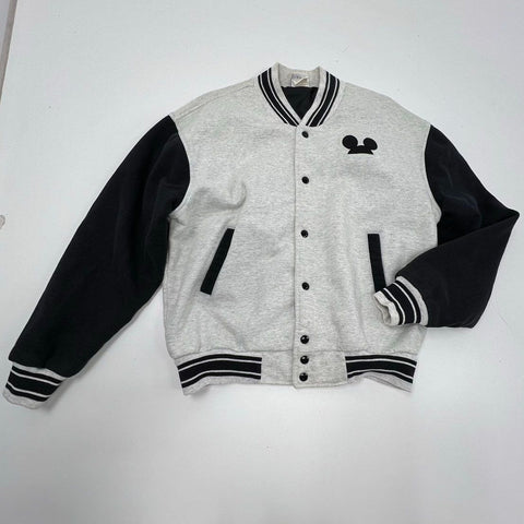 Vintage 90s Mickey & Co Disney Varsity Jacket Embroidered Script Logo Sz L
