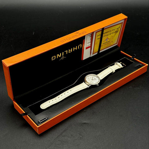 Stuhrling Original Women's Swiss Quartz Watch Mother of Pearl Butterfly Box
