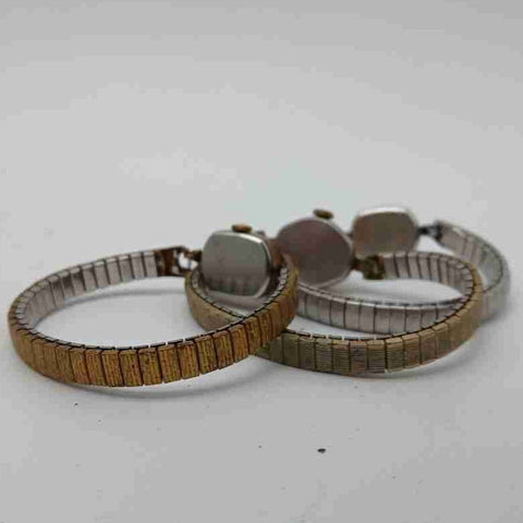 Vintage Timex Ladies Watch Lot of 5 Gold and Silver Tone Repair Parts As Is