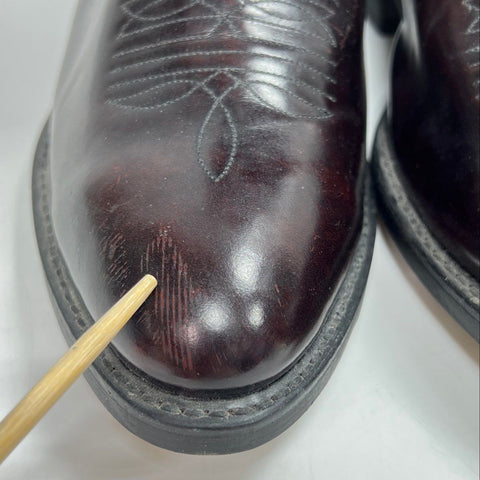 Laredo 4216 Black Cherry Leather Western Cowboy Boots Men's Size 9 EW