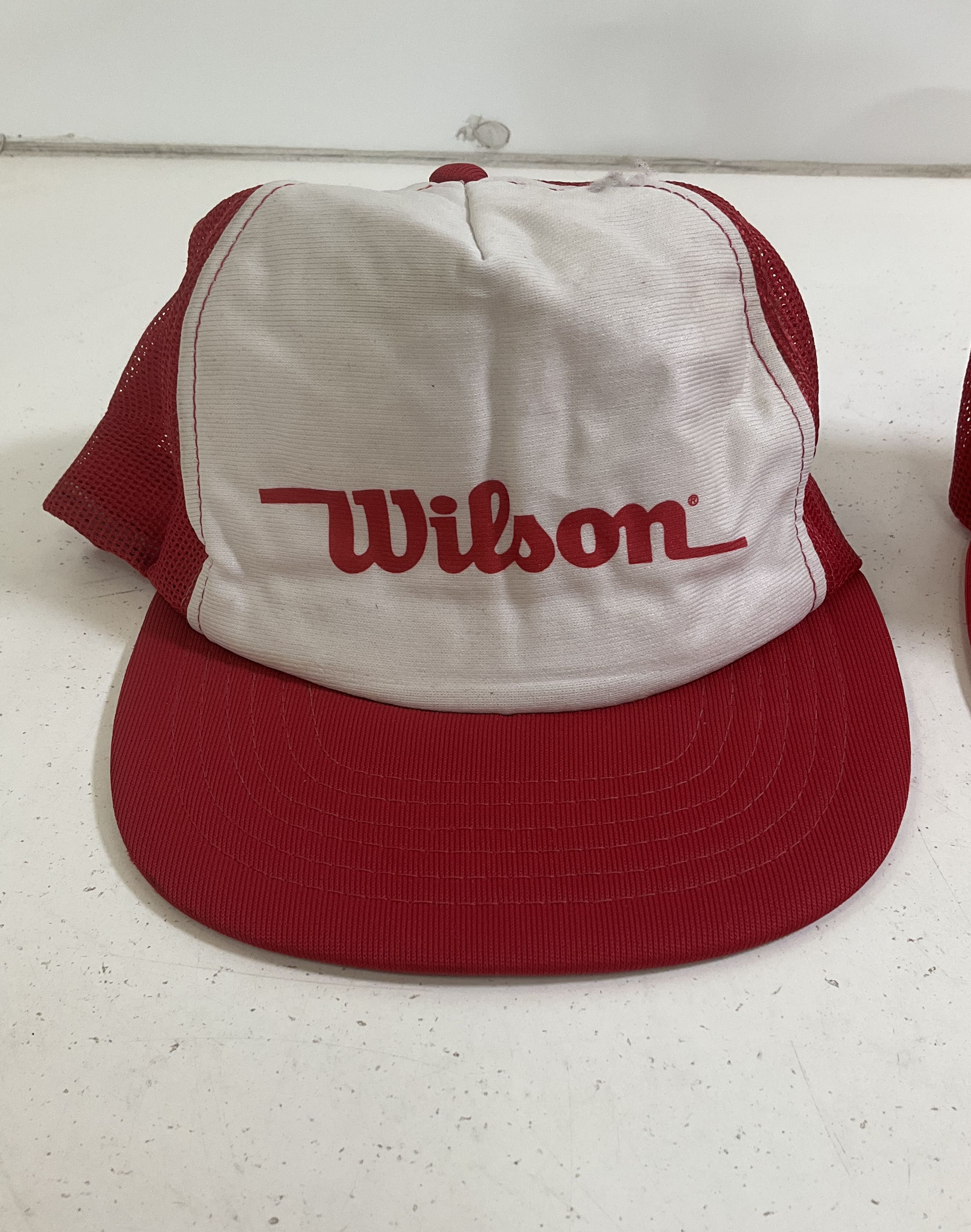 Vintage Hat Lot 3 NAIA Championship Wilson 80s Mesh Trucker Snapback
