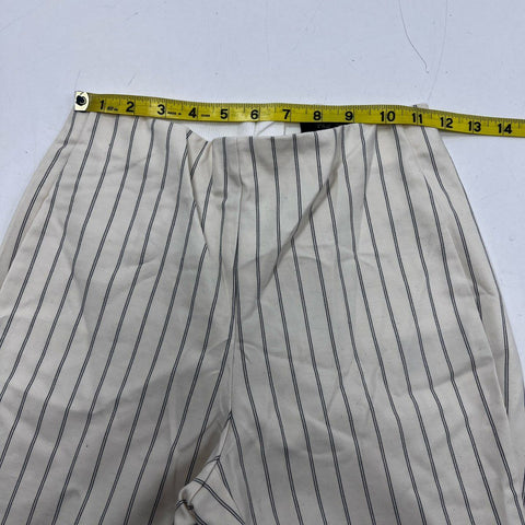 Rag & Bone Women's Pinstripe Slim Ankle Pants White Black Sz 0