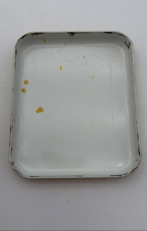 Cheinco Vintage Flour Tin Canister Metal Vegetable Mushroom Motif Yellow Lid