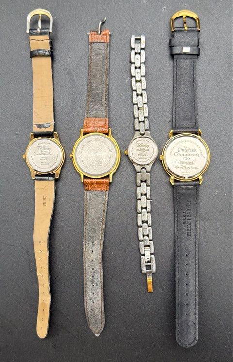 Lorus Disney Watch Lot 4 Mickey Mouse Lion King Winnie Pooh Pirates of Caribbean