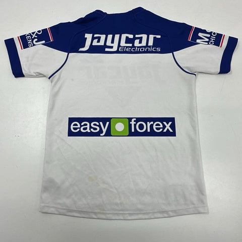 Canterbury Men's NRL Bulldogs 2015 80th Anniversary Rugby Jersey White Blue