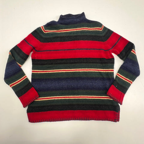 Vintage 90s Lauren Ralph Lauren Multi Stripe Lambswool Sweater Women's L
