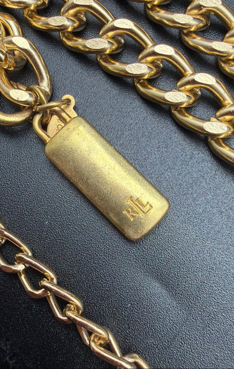 Vintage Y2K Lauren Ralph Lauren Women's Chain Belts Lot Gold Silver Tone 37-54
