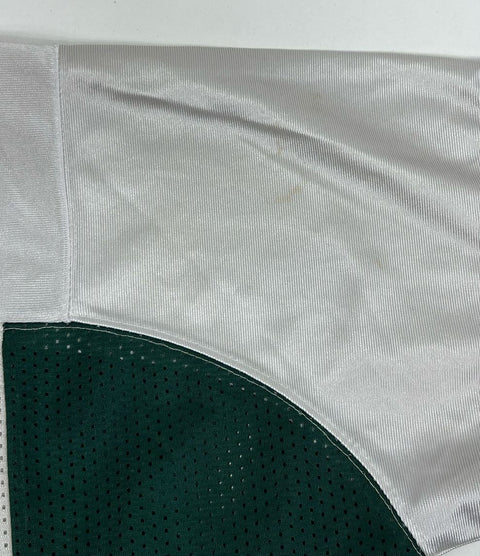 Men's Playmaker White & Green Short Sleeve Ducks Team Jersey #2 - Size Large