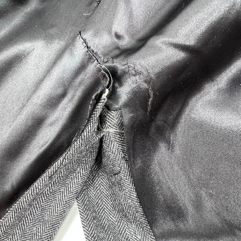 Vintage 80s Hart Schaffner Marx Men's Hastings Gray Wool Topcoat Overcoat 44R