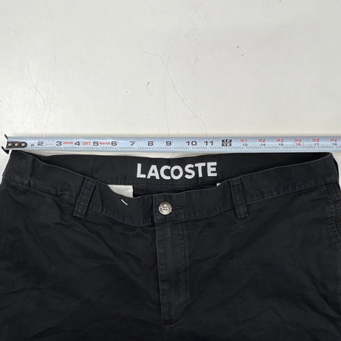 Lacoste Men's Black Cotton Twill Straight Leg Chino Pants Size 48