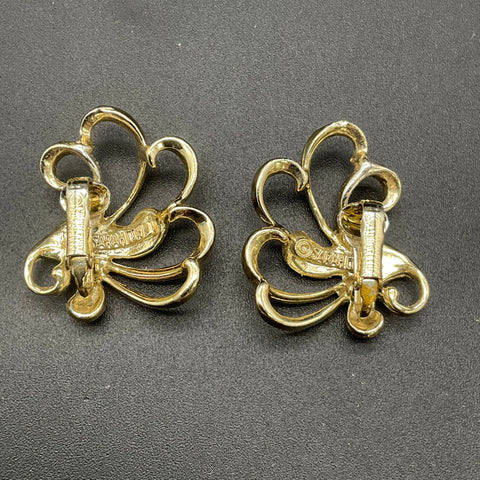 Vintage Sarah Coventry Jewelry Lot of 4 Gold Tone Necklace Clip-On Earrings