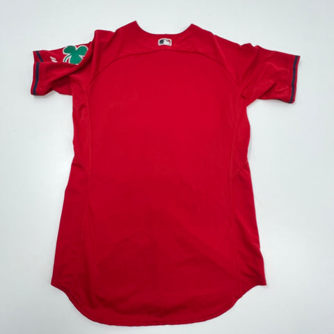 Majestic Red MLB Angels St. Patricks Day Cool Base Authentic Jersey Men's 44 L