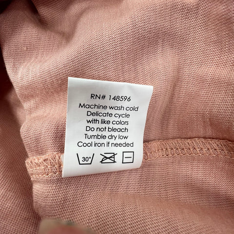NWT Universal Standard Blush Solid Tag Cotton Modal Long Sleeve Shirt Women XS