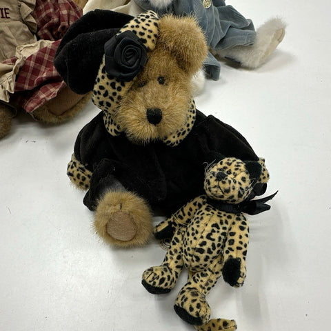 Boyds Bears Plush Lot Vintage Stuffed Animal Collection 5 Pieces With Clothes