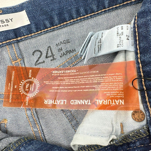 Moussy Vintage Women's MV Tyrone Skinny Blue Distressed Jeans Japan Sz 24 NWT