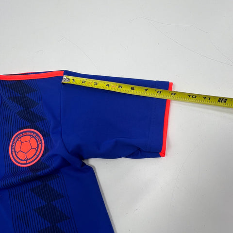 Adidas Colombia 2018 World Cup Away Blue Climachill Soccer Jersey Men's Size M