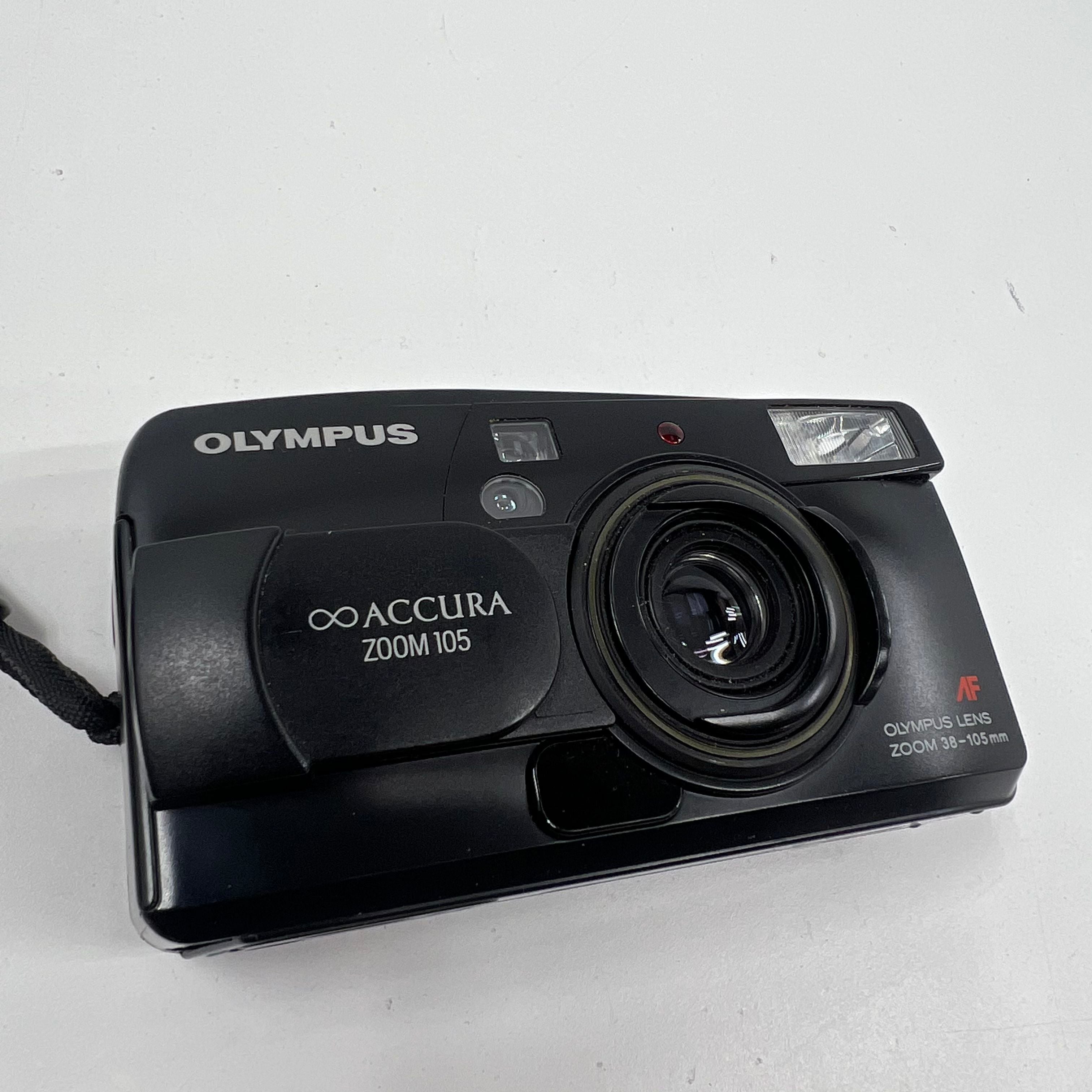 Olympus Accura Zoom 105 & Kodak VR35 Ektar Film Camera w Cases Manuals Works