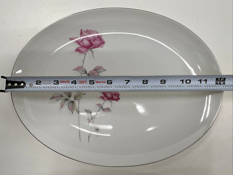 Nasco Rose Bramble Fine China 8 Piece Set Serving Platter Bowls Plates Vintage
