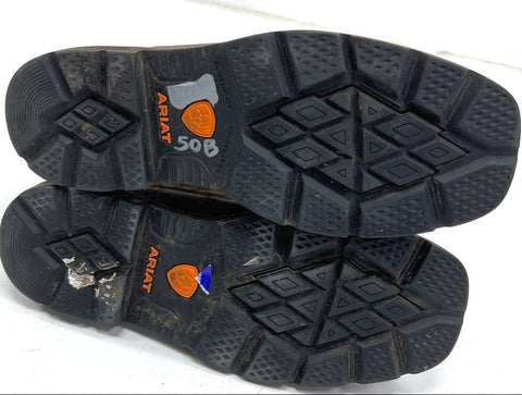 Ariat Anthem Western Work Square Toe Brown Leather Men's Boots Size US 6D