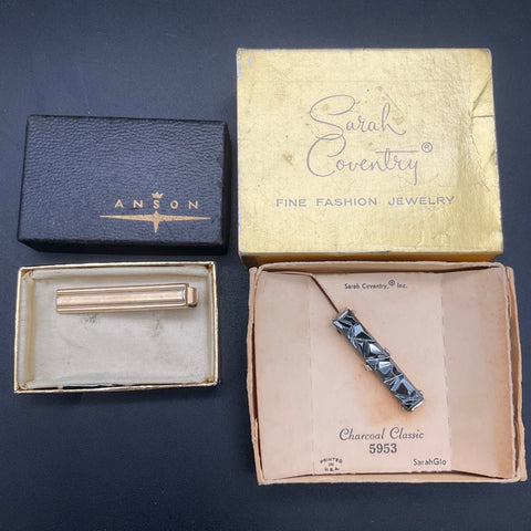 Vintage Men's Costume Jewelry Lot Sarah Coventry Anson Avon Cufflinks Tie Bars