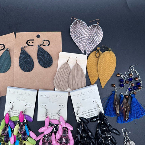 Marysol Boho Statement Tassel Teardrop Earrings Fashion Jewelry Lot of 20 Pairs